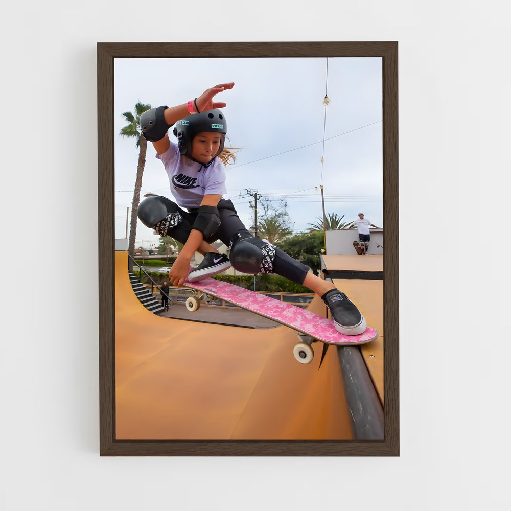 Poster Trick Girl – affiche Skateboard (vue 5)